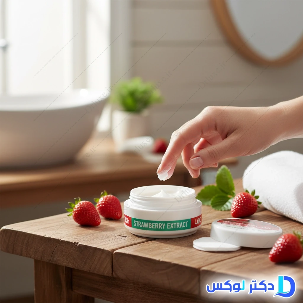 کرم مرطوب کننده عش ویتامین ای و ب 5 عصاره توت فرنگی 100 میلی لیتر